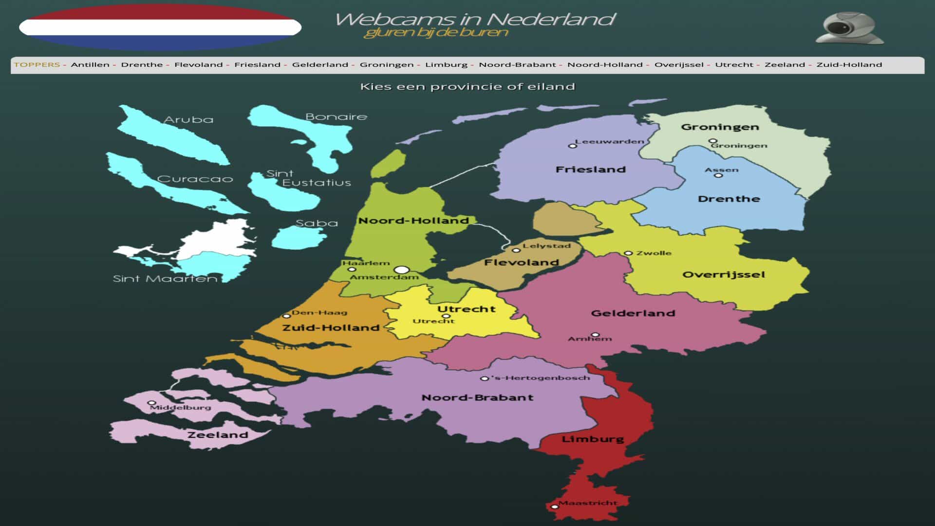 Webcams in Nederland en Antillen